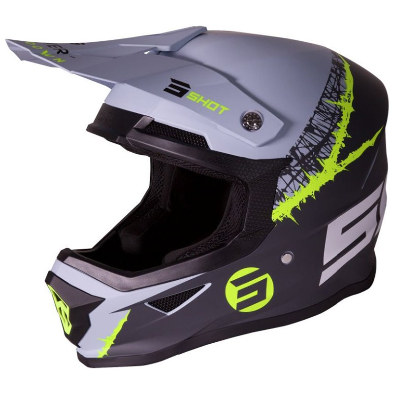 Шлем Shot Racing Furious Storm Dark Gray/Yellow