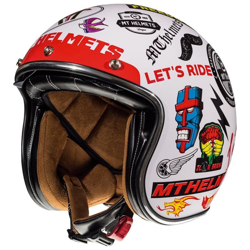 Мотошлем MT Jet Le Mans 2 SV Anarchy White/Multicolor
