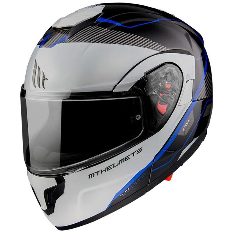 Шлем MT Atom FU401 SV White/Grey/Blue